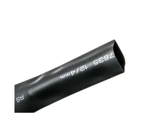 63-4979-39　RS PRO Black No Heat Shrink Tubing 12mm Sleeve Dia. x 4m Length 3:1 Ratio　700-4548