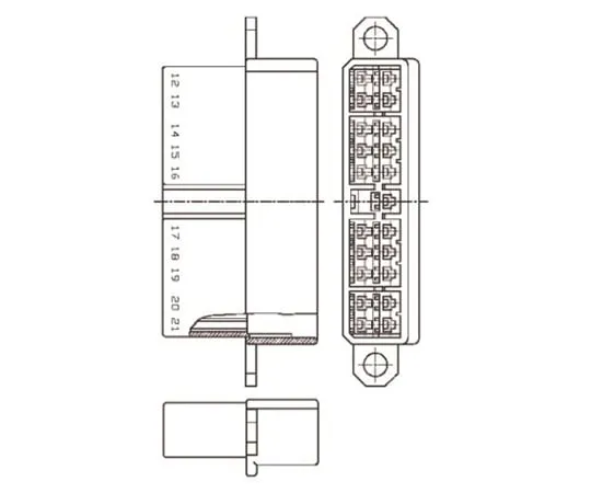63-5001-19　TE Connectivity Multi-Interlock Mark II Female Connector Housing, 17 Way, 2 Row　172516-1