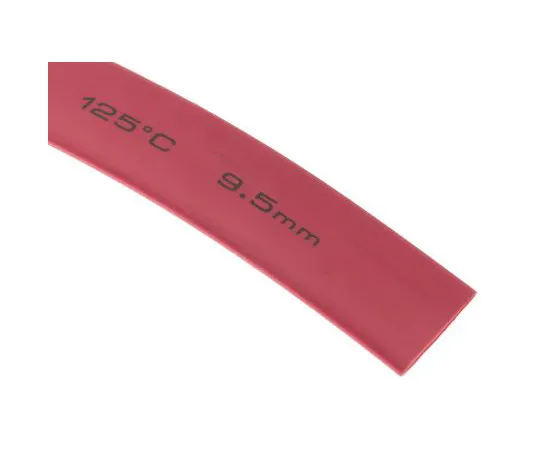 63-4979-58　RS Red No Heat Shrink Tubing 9.5mm Sleeve Dia. x 6m Length 2:1 Ratio　700-4680