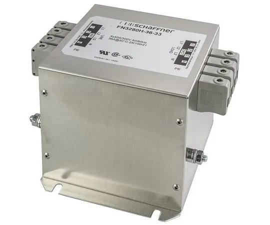 63-4992-90　Schaffner FN 3280 Series 36A 300 V ac 60Hz Flange Mount RFI Filter, with Screw Terminals　FN3280H-36-33