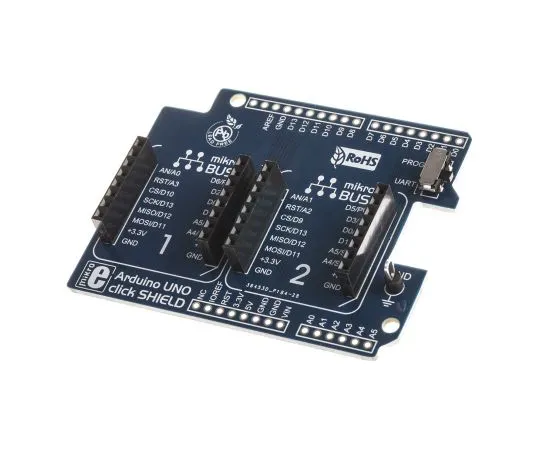 63-5135-56　MikroElektronika mikroBUS Bluetooth, Colour Sensing, GPS, GSM, Proximity, Thunder Detection, Wi-Fi, ZigBee Shield　MIKROE-1581