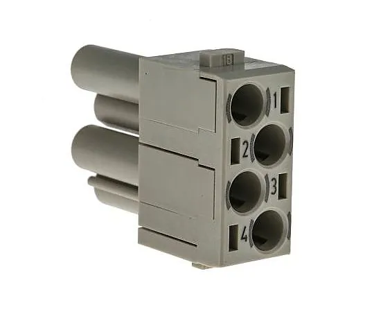 63-5046-77　Han-Modular Series Female Module,4P+E, 4 Way, Rated At 40A, 830 V, For Use With Heavy Duty Power Connectors, Han CC　9140043141