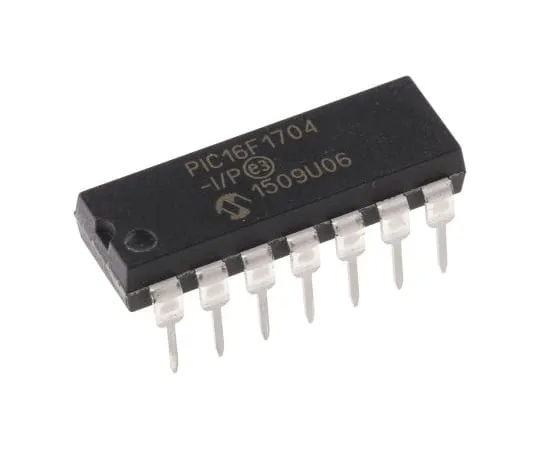 63-5123-92　Microchip PIC16F1704-I/P, 8bit PIC Microcontroller, 32MHz, 4096 words Flash, 14-Pin PDIP　PIC16F1704-I/P