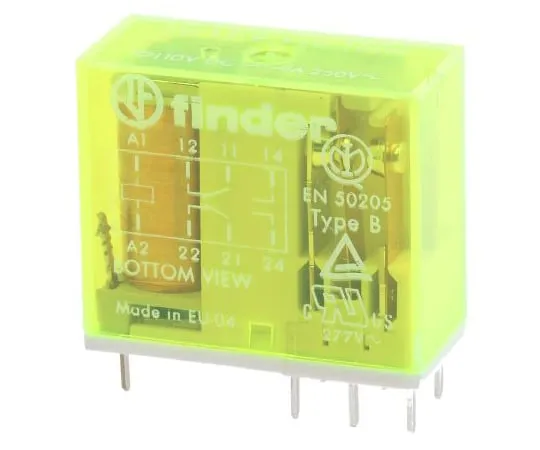 63-6546-08　Finder50 Series DPDT Non-Latching Relay PCB Mount, 110V dc Coil, 8A　50.12.9.110.1000