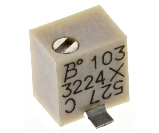 63-5048-15　10kΩ SMD Trimmer Potentiometer 0.25W Top Adjust Bourns 3224 Series　3224X-1-103E