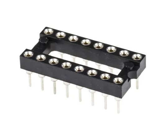 63-4983-14　Preci-Dip 2.54mm Pitch Vertical 16 Way, Through Hole Turned Pin Open Frame IC Dip Socket, 1A　110-87-316-41-001101