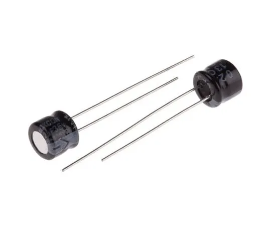 63-4987-31　RS PRO 22μF 35V dc Aluminium Electrolytic Capacitor, Through Hole 6 (Dia.) x 5mm +105°C 6mm 2.5mm 5mm　706-0497