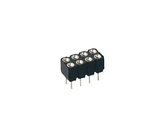 63-4983-47　Preci-Dip 2.54mm Pitch 8 Way 2 Row Straight PCB Socket, Through Hole, Solder Termination　410-87-208-01-640101