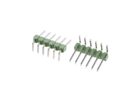 63-4950-25　TE Connectivity AMPMODU MOD II, 6 Way, 1 Row, Right Angle Pin Header　826947-6