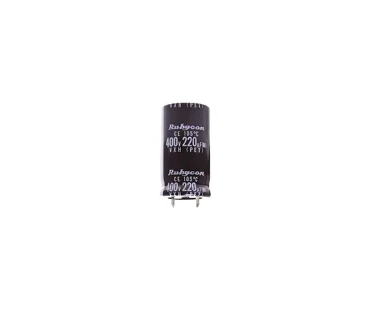 63-5081-76　Rubycon 100μF 450V dc Aluminium Electrolytic Capacitor, Through Hole 22 x 25mm +105°C 22mm 10mm　450VXH100MEFCSN22X25