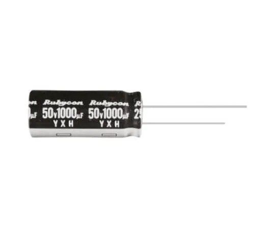 63-4986-70　Rubycon 100μF 25V dc Aluminium Electrolytic Capacitor, Through Hole 6.3 (Dia.) x 11mm +105°C 6.3mm 2.5mm　25YXH100MEFC6.3X11