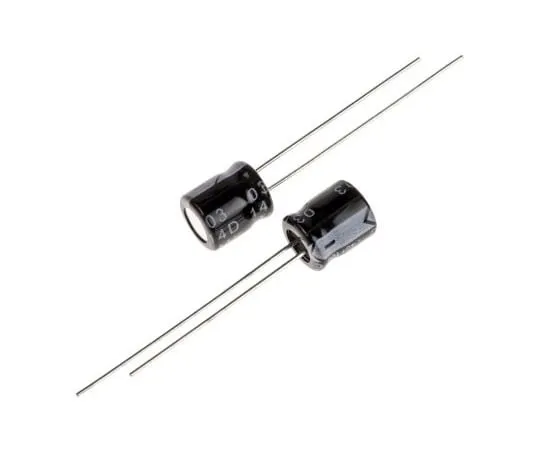 63-4989-53　RS PRO 47μF 35V dc Aluminium Electrolytic Capacitor, Through Hole 6 (Dia.) x 7mm +105°C 6mm 2.5mm 7mm　707-5755