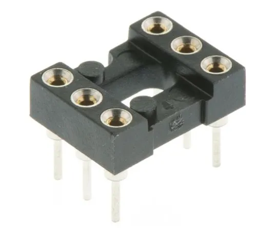 63-4983-09　Preci-Dip 2.54mm Pitch Vertical 6 Way, Through Hole Turned Pin Open Frame IC Dip Socket, 1A　110-87-306-41-001101