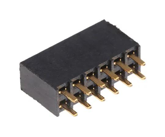 63-5080-21　Samtec SSW Series 2.54mm Pitch 12 Way 2 Row Straight PCB Socket, Through Hole, Solder Termination　SSW-106-01-G-D