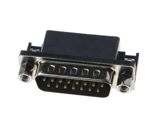 63-5125-11　RS 107 Series, 15 Way Right Angle PCB D-sub Connector Plug, 2.77mm Pitch, with 4-40 UNC Screwlocks　811-7128