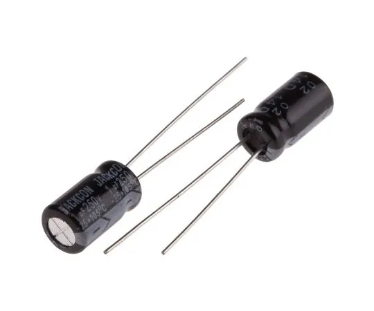 63-4998-79　RS PRO 1μF 250V dc Aluminium Electrolytic Capacitor, Through Hole 6.3 (Dia.) x 11mm +105°C 6.3mm 2.5mm 11mm　711-1895