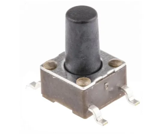 63-5012-83　Black Button Tactile Switch, Single Pole Single Throw (SPST) 50 mA @ 24 V dc 5.9mm　1571563-9