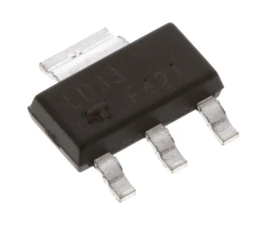 63-4961-83　STMicroelectronics LD1117S33CTR, LDO Regulator, 1.3A, 3.3 V, ±1% 3+Tab-Pin, SOT-223　LD1117S33CTR