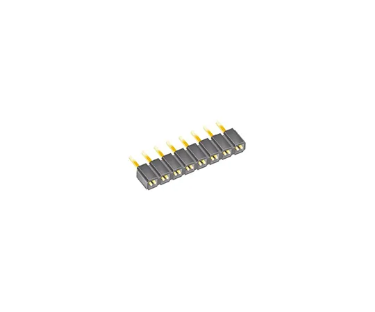 63-5082-51　Samtec SLW Series 2.54mm Pitch 8 Way 1 Row Straight PCB Socket, Through Hole, Solder Termination　SLW-108-01-G-S