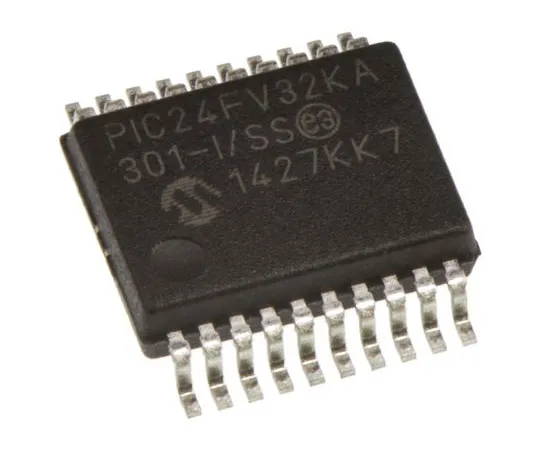 63-5047-31　Microchip PIC24FV32KA301-I/SS, 16bit PIC Microcontroller, 32MHz, 32 kB Flash, 20-Pin SSOP　PIC24FV32KA301-I/SS
