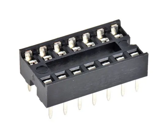 63-5160-52　TE Connectivity 1-2199298 2.54mm Pitch Straight 14 Way, Through Hole Standard Pin Ladder IC Dip Socket, 1A　1-2199298-3