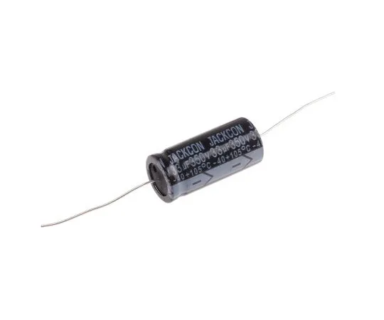 63-4989-98　RS PRO 33μF 350V dc Aluminium Electrolytic Capacitor, Through Hole 16 (Dia.) x 36mm +105°C 16mm 36mm　707-6492