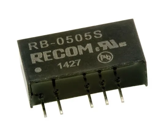 63-4938-31　Recom RB 1W Isolated DC-DC Converter Through Hole, Voltage in 4.5 → 5.5 V dc, Voltage out 5V dc　RB-0505S