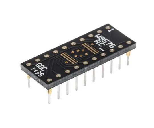 63-5047-23　Winslow Straight Through Hole Mount 0.5 mm, 2.54 mm Pitch IC Socket Adapter, 20 Pin Female SOP to 20 Pin Male DIP　W9576RC