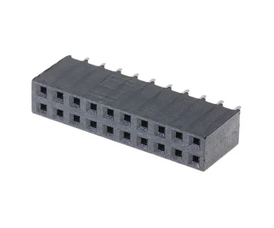63-5080-33　Samtec SSW Series 2.54mm Pitch 20 Way 2 Row Straight PCB Socket, Through Hole, Solder Termination　SSW-110-01-T-D