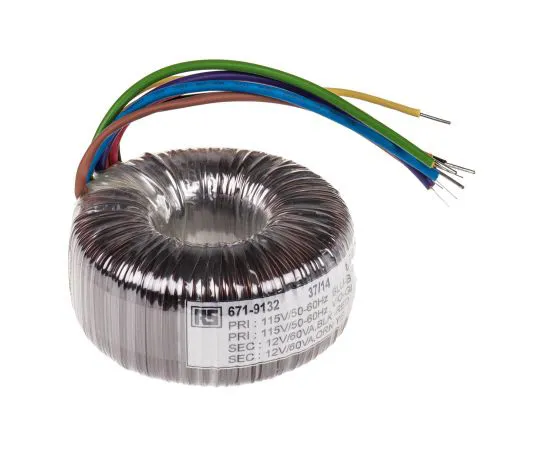63-4937-60　2 Output Toroidal Transformer, 120VA, 2 x 12V ac　671-9132