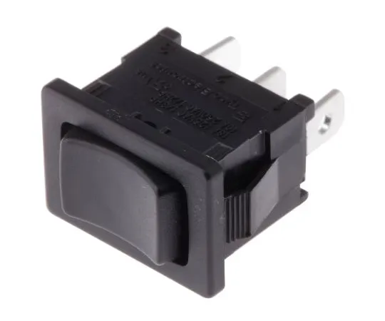 63-5012-66　TE Connectivity Single Pole Double Throw (SPDT), On-Off-On Rocker Switch Panel Mount　PRASD3-16F-BB000