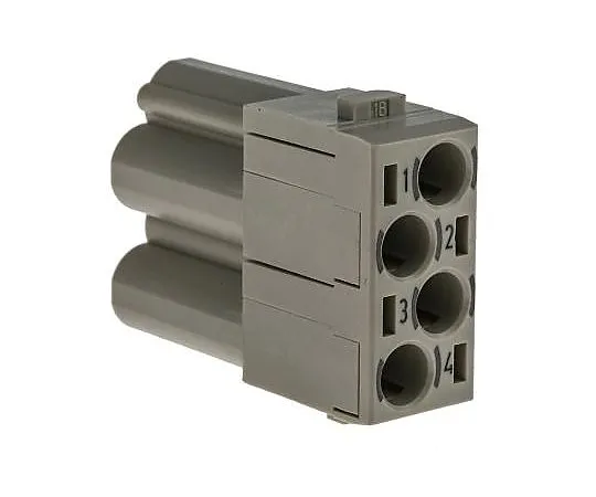 63-5046-76　Han-Modular Series Male Module, 4 Way, Rated At 40A, 830 V, For Use With Heavy Duty Power Connectors, Han CC Protected　9140043041