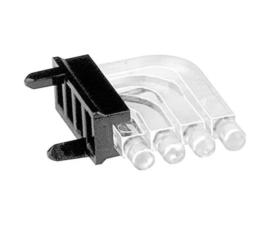 63-5160-41　1296.1004 MENTOR, PCB Mounted 4-Way Right Angle LED Light Pipe, Quad-Level-Row Clear Dome Lens　1296.1004