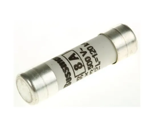 63-4985-77　Cooper Bussmann, 8A Ceramic Cartridge F***, 10 x 38mm　C10G8