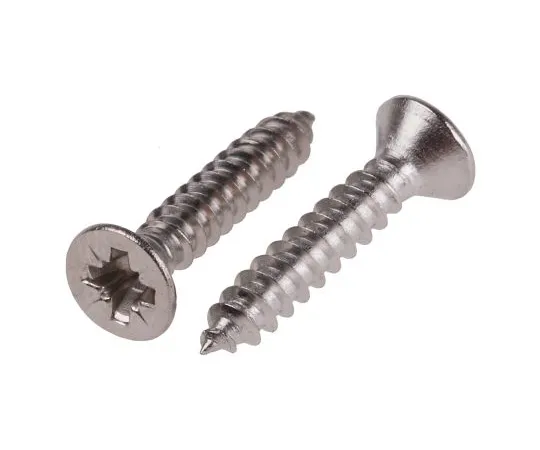 63-6571-37　RS PRO Plain Stainless Steel Countersunk Head Self Tapping Screw, N°No. 6 x 3/4in Long 19mm Long　180-645