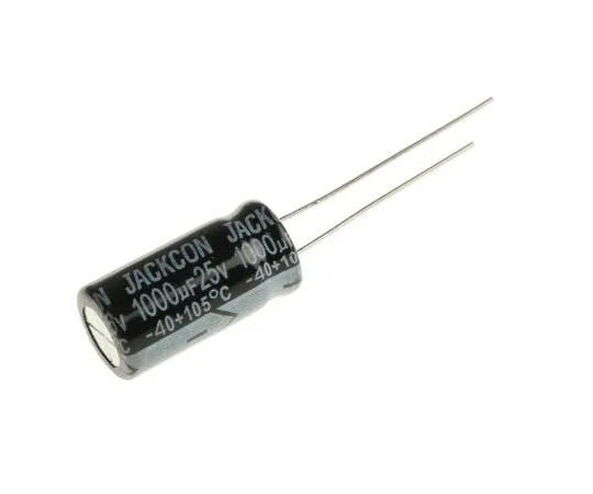 63-4998-12　RS PRO 1000μF 25V dc Aluminium Electrolytic Capacitor, Through Hole 10 (Dia.) x 20mm +105°C 10mm 5mm 20mm　711-1150