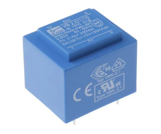 63-5033-23　15V ac 1 Output Through Hole PCB Transformer, 2VA　VB 2,0/1/15