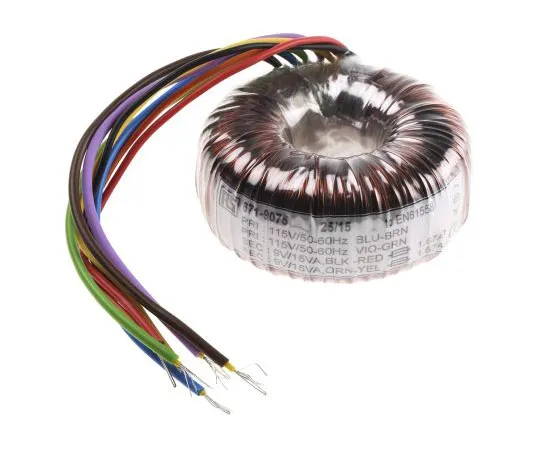 63-4937-48　2 Output Toroidal Transformer, 30VA, 2 x 9V ac　671-9075