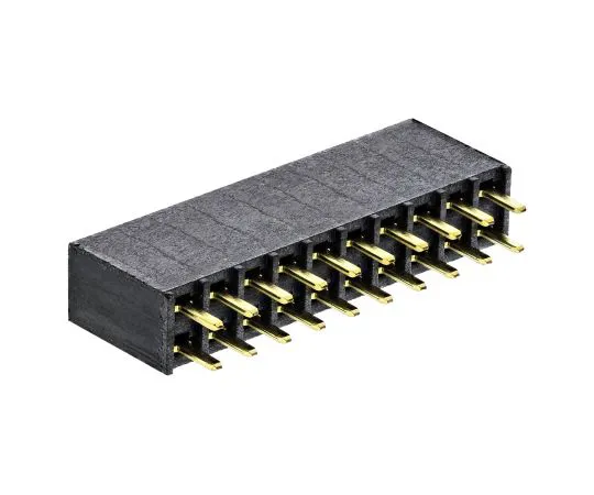 63-5080-31　Samtec SSW Series 2.54mm Pitch 20 Way 2 Row Straight PCB Socket, Through Hole, Solder Termination　SSW-110-01-G-D