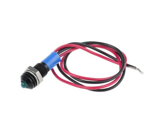 63-5022-49　RS PRO Blue Indicator, 12 V dc, 6mm Mounting Hole Size, Lead Wires Termination, IP67　722-7870