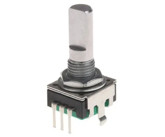 63-5104-75　Bourns 24 Pulse Incremental Mechanical Rotary Encoder with a 6 mm Flat Shaft (Not Indexed), Through Hole　PEC11R-4020F-N0024