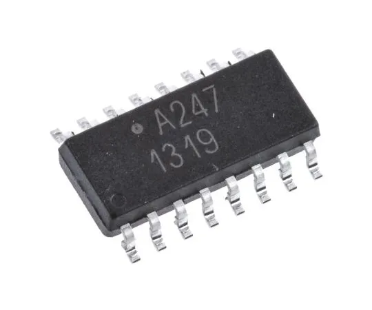 63-4972-44　Broadcom, ACPL-247-500E DC Input Transistor Output Quad Optocoupler, Surface Mount, 16-Pin SOIC　ACPL-247-500E
