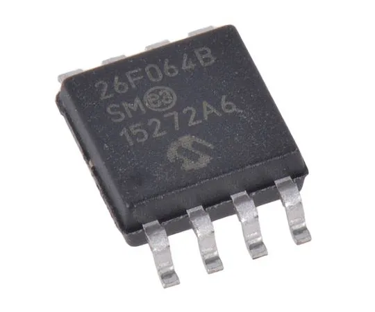 63-5154-62　Microchip SST26VF064B-104I/SM, SPI 64Mbit Flash Memory, 3ns, 8-Pin SOIJ　SST26VF064B-104I/SM
