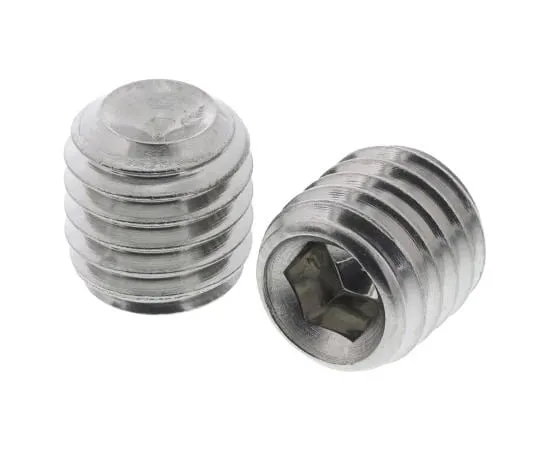 63-6555-95　Plain Stainless Steel Hex Socket Set M8 x 8mm Grub Screw　137-859