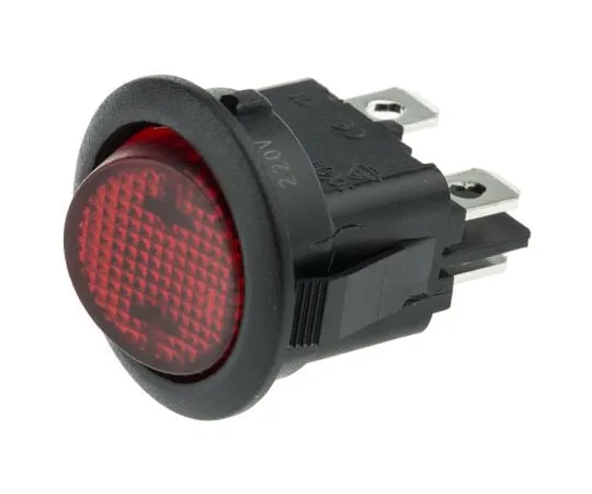 63-4988-01　ZF Illuminated Double Pole Single Throw (DPST), Latching Rocker Switch Panel Mount　RRA32H3BBREN