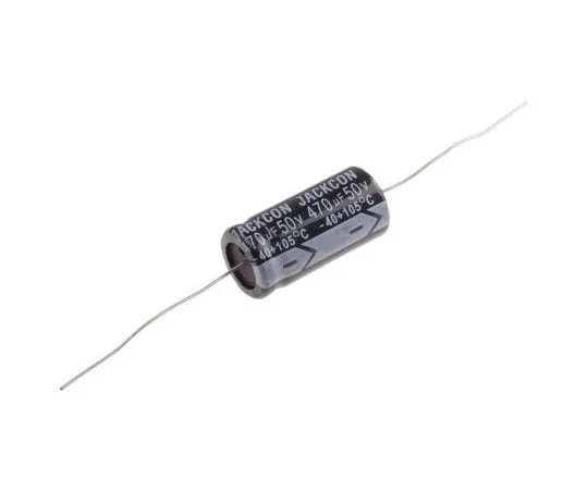 63-4990-34　RS PRO 470μF 50V dc Aluminium Electrolytic Capacitor, Through Hole 13 (Dia.) x 26mm +105°C 13mm 26mm　707-6631