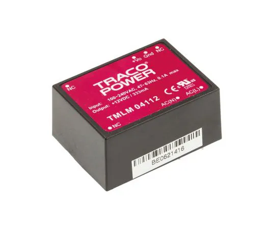 63-4988-47　TRACOPOWER 4W 1 Output Embedded Switch Mode Power Supply SMPS, 333mA, 12V dc Encapsulated　TMLM 04112