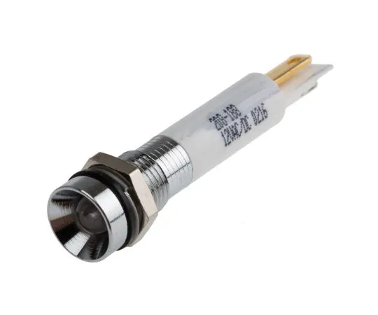 63-6584-84　RS PRO White Indicator, 12 V, 8mm Mounting Hole Size, Solder Tab Termination, IP67　208-188