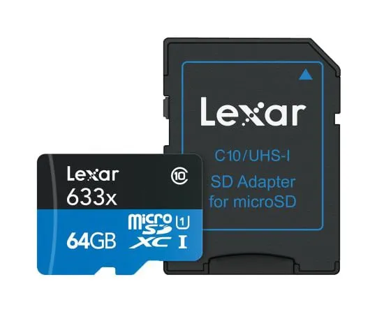 63-7001-29　Lexar 64 GB MicroSDXC Card Class 10, UHS-1 U1　LSDMI64GBBEU633A