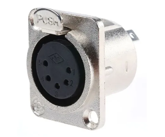 63-6654-01　RS PRO Panel Mount XLR Connector, Female, 5 Way　458-046